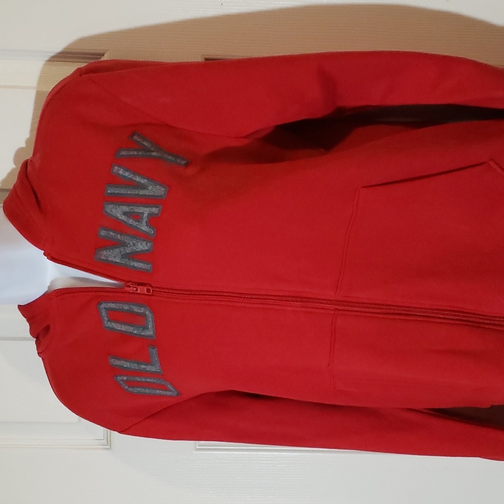 Old Navy Red cotton Blend Hoodie - Picture 2 of 8
